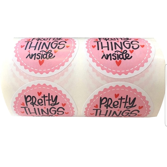 50 Ct 2x2" RESTOCKED  Pretty Things Inside Stickers. Small Business Than… - Picture 6 of 8